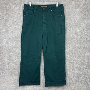 Judy‎ Blue Women's 15/32 High Rise Wide Leg Forest Green Denim Jeans JB88806